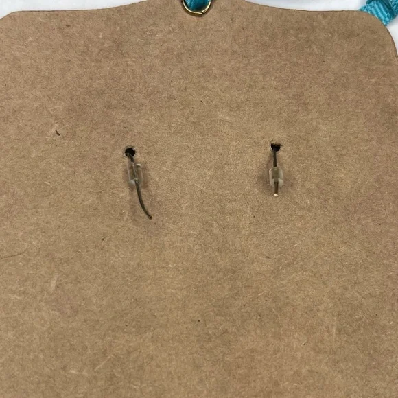 SHIRALEAH CHICAGO Zola Turquoise Blue Earrings Boho Gypsy Pom Hoops NWT - Picture 6 of 7